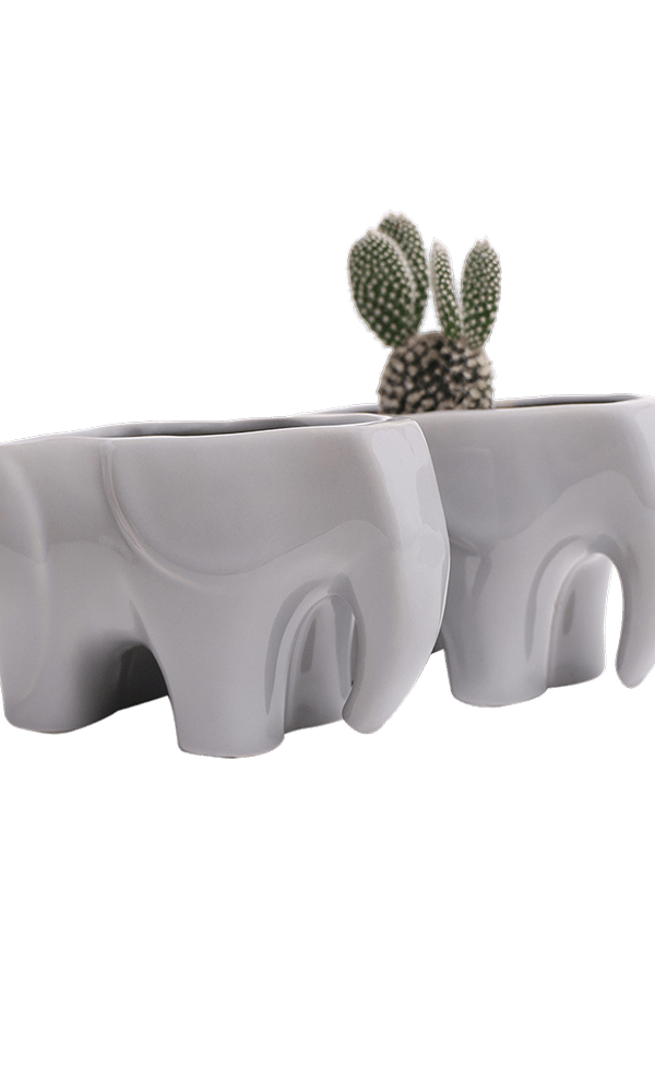 Elephant Ceramic Indoor Plant Pot For Succulents - Chive Ceramics Studio - Pots - Chive US
