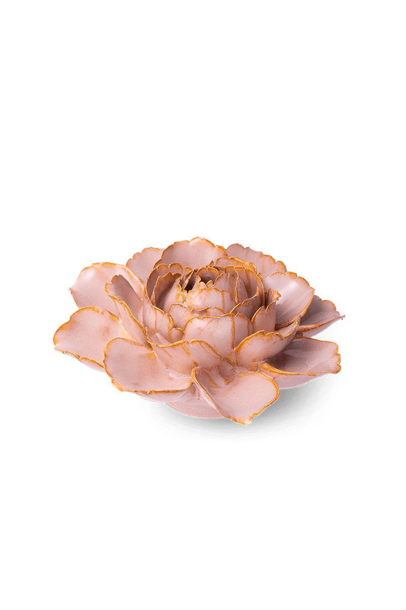 Rose Pink Camellia ceramic wall flower — France collection — designed in Toronto by Chive Studio