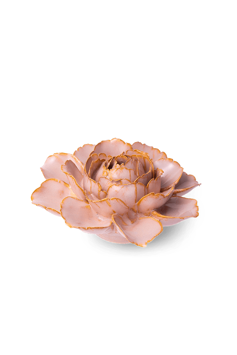 Rose Pink Camellia ceramic wall flower — France collection — designed in Toronto by Chive Studio