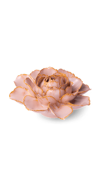 Rose Pink Camellia ceramic wall flower — France collection — designed in Toronto by Chive Studio