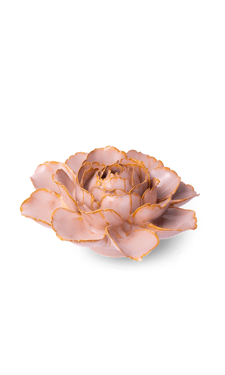Rose Pink Camellia ceramic wall flower — France collection — designed in Toronto by Chive Studio