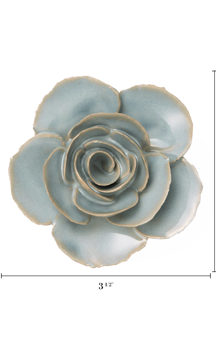 Milk Elegance Ranunculus ceramic wall flower — France collection — designed in Toronto by Chive Studio