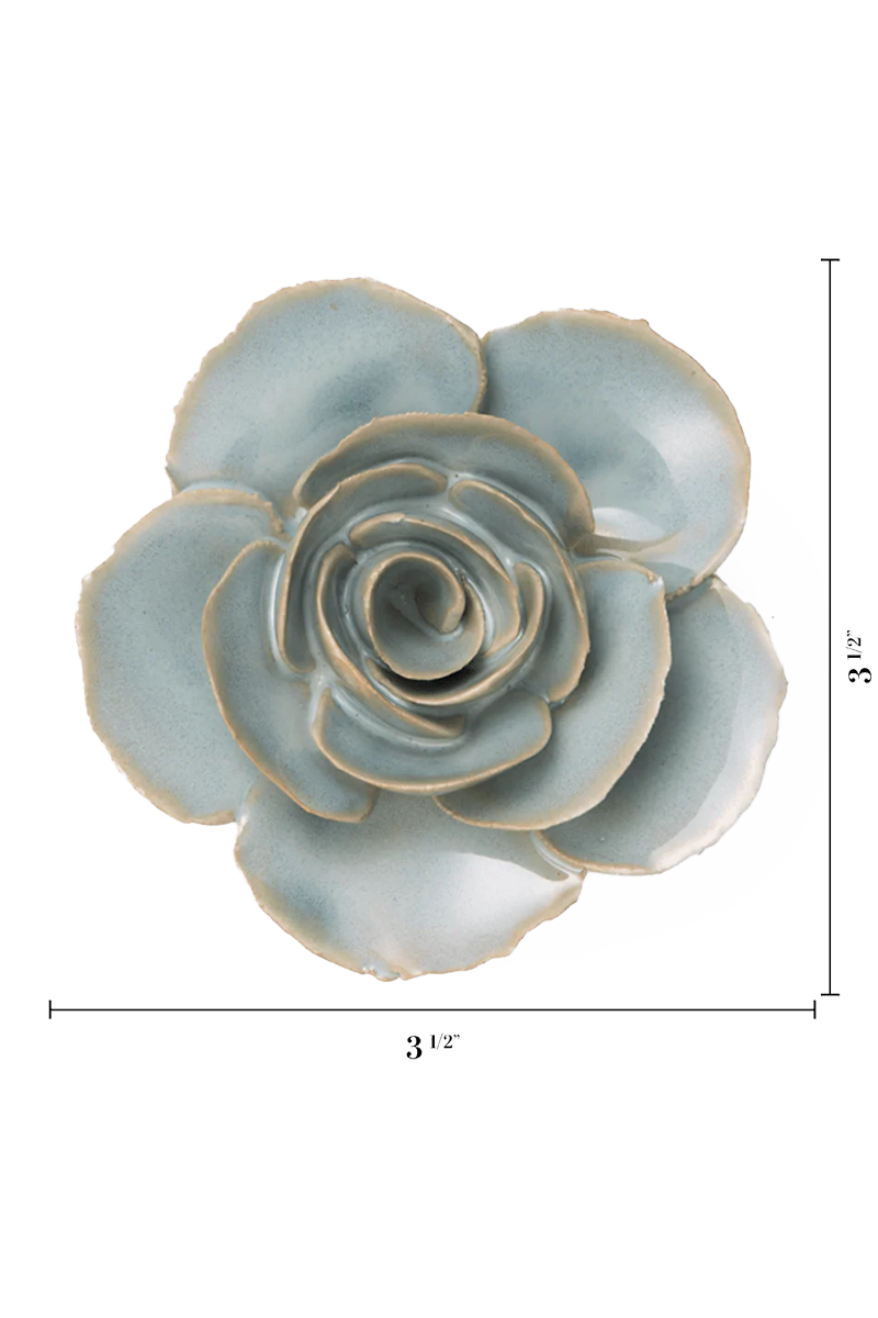 Milk Elegance Ranunculus ceramic wall flower — France collection — designed in Toronto by Chive Studio