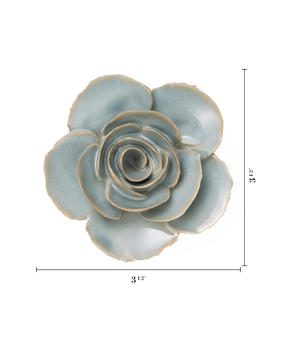 Milk Elegance Ranunculus ceramic wall flower — France collection — designed in Toronto by Chive Studio