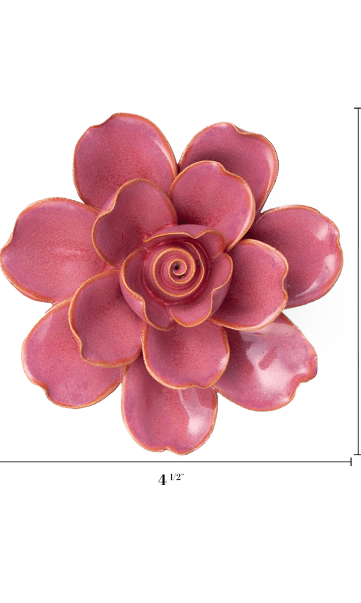Blush Pink Gardenia ceramic wall flower — France collection — designed in Toronto by Chive Studio