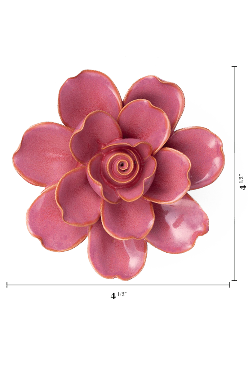 Blush Pink Gardenia ceramic wall flower — France collection — designed in Toronto by Chive Studio