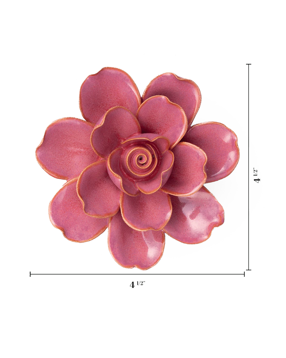 Blush Pink Gardenia ceramic wall flower — France collection — designed in Toronto by Chive Studio