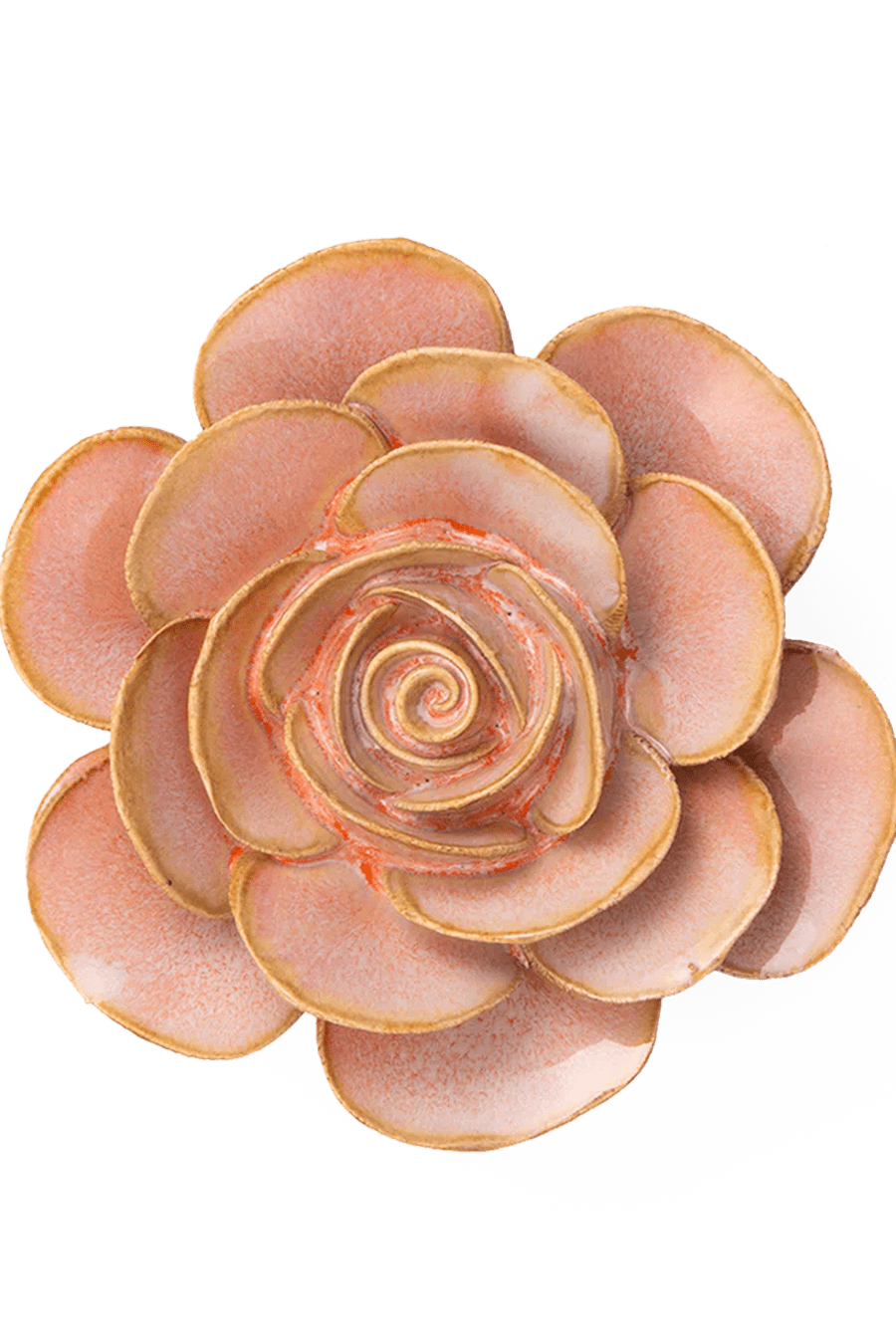 FR02 Peach Pink Cloni Ranunculus - Chive Ceramics Studio - Ceramic Flowers - Chive Ceramics Studio