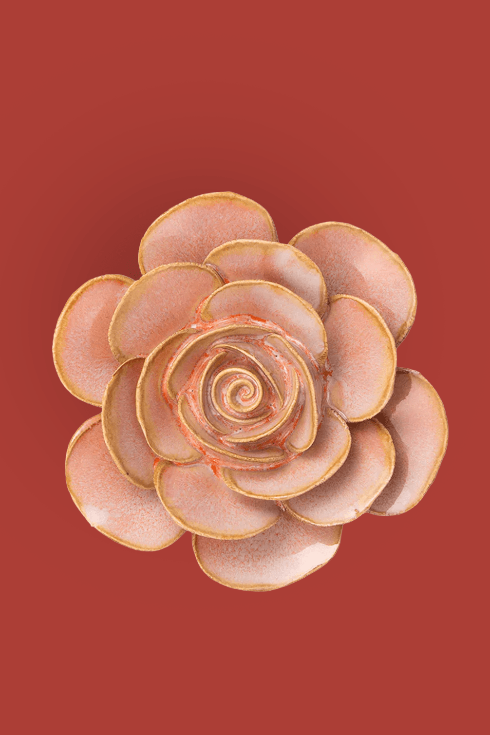 Peach Pink Cloni Ranunculus - Chive Ceramics Studio - Ceramic Flowers - Chive Ceramics Studio
