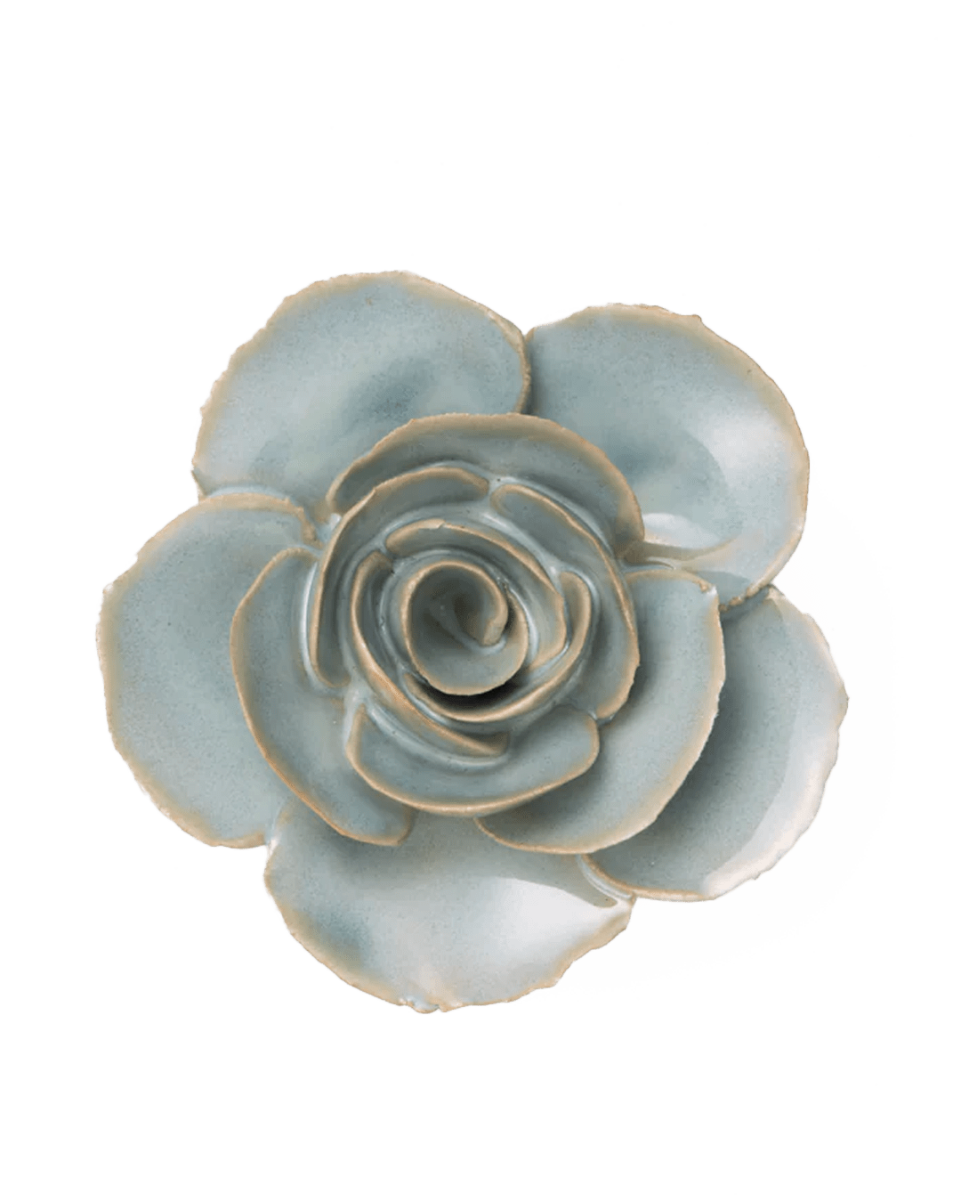 FR04 Milk Teal Elegance Ranunculus - Chive Ceramics Studio - Ceramic Flowers - Chive Ceramics Studio