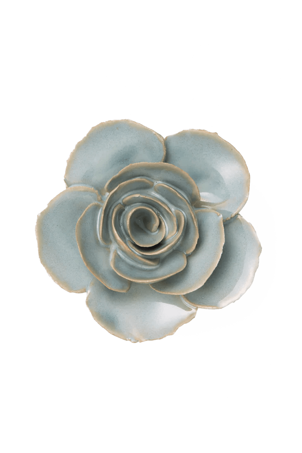 Milk Teal Elegance Ranunculus - Chive Ceramics Studio - Ceramic Flowers - Chive Ceramics Studio