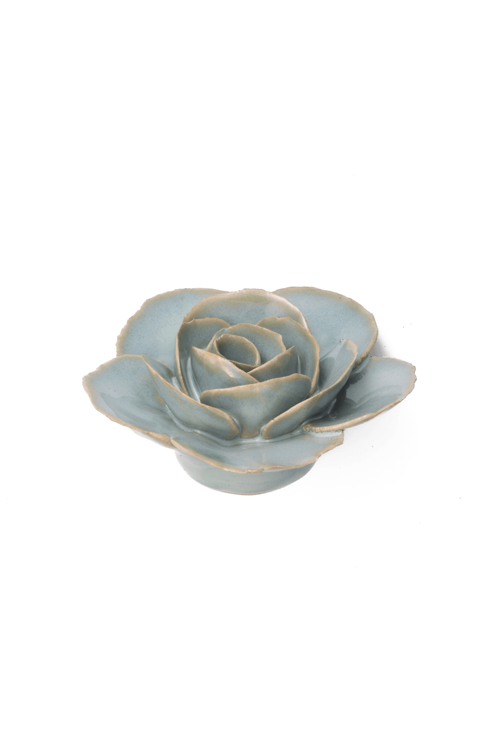 Milk Teal Elegance Ranunculus - Chive Ceramics Studio - Ceramic Flowers - Chive Ceramics Studio