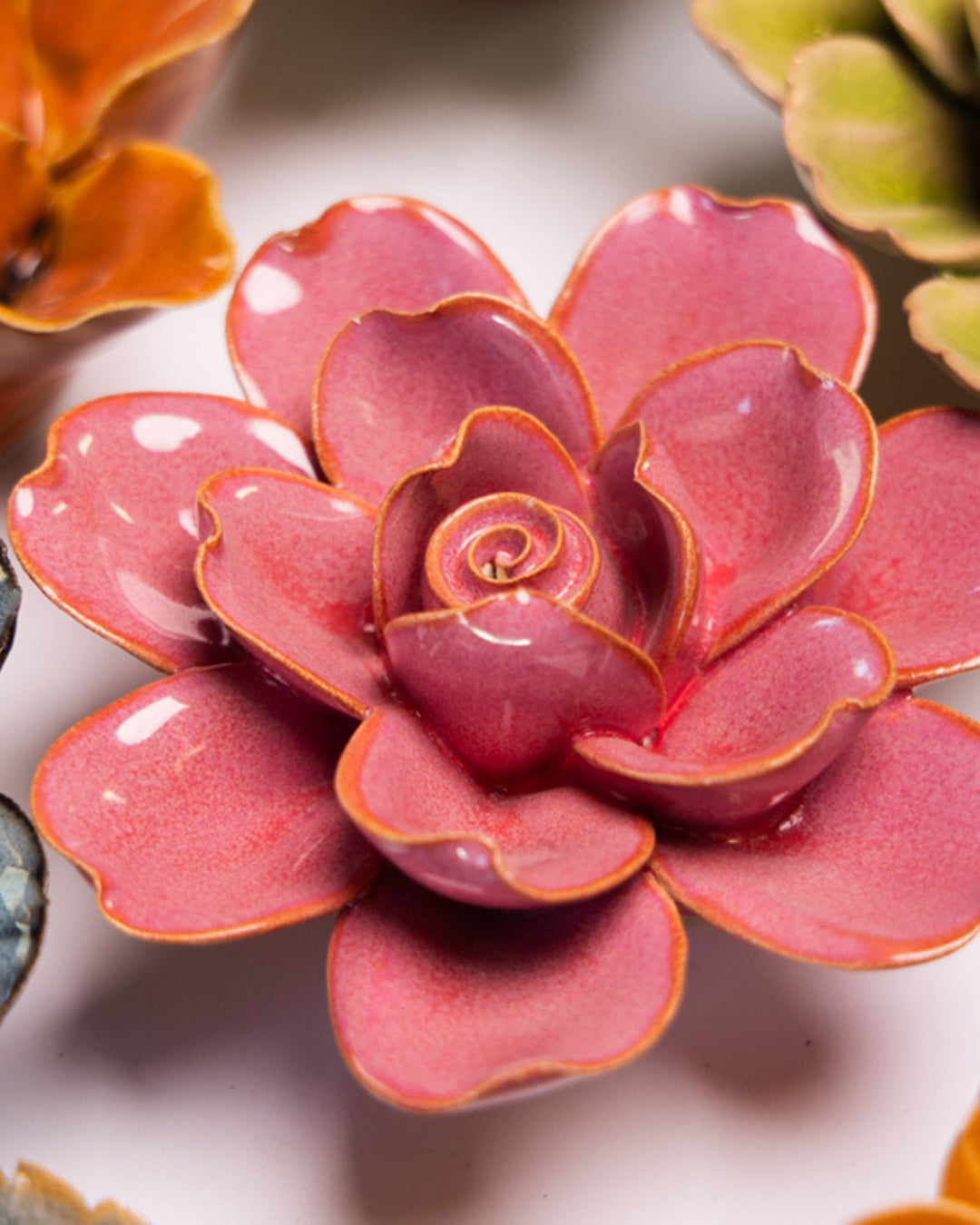 Blush Pink Tahitian Gardenia - Chive Ceramics Studio - Ceramic Flowers - Chive Ceramics Studio