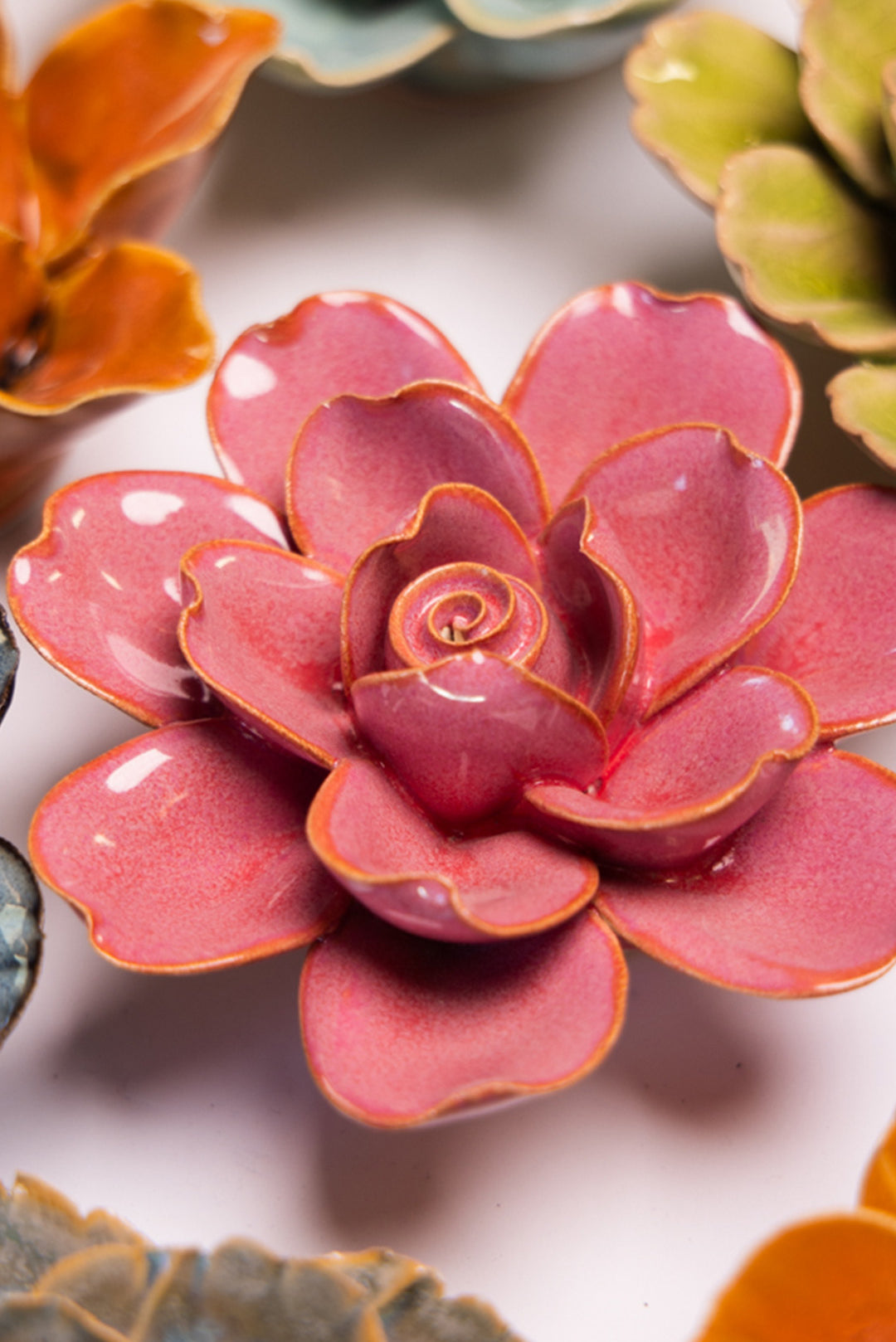 Blush Pink Tahitian Gardenia - Chive Ceramics Studio - Ceramic Flowers - Chive Ceramics Studio