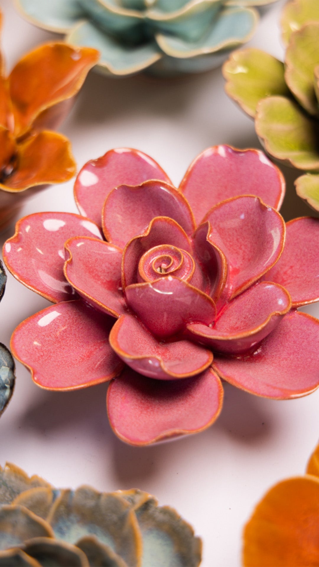 Blush Pink Tahitian Gardenia - Chive Ceramics Studio - Ceramic Flowers - Chive Ceramics Studio