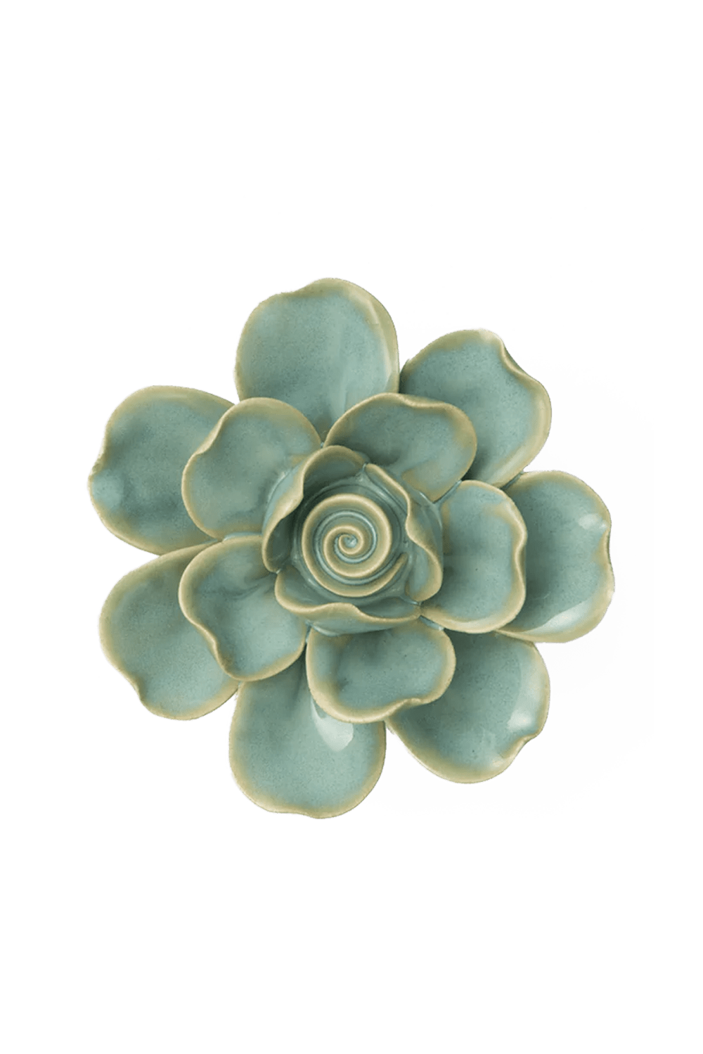 Milk Teal Tahitian Gardenia - Chive Ceramics Studio - Ceramic Flowers - Chive Ceramics Studio