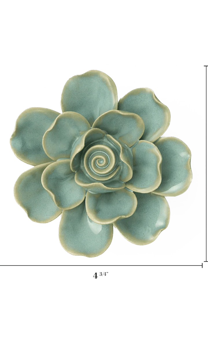 Milk Gardenia ceramic wall flower — France collection — designed in Toronto by Chive Studio