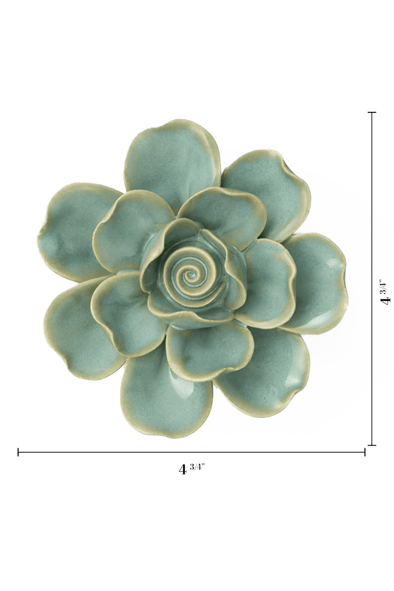 Milk Gardenia ceramic wall flower — France collection — designed in Toronto by Chive Studio
