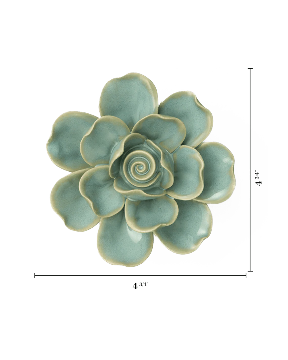 Milk Gardenia ceramic wall flower — France collection — designed in Toronto by Chive Studio