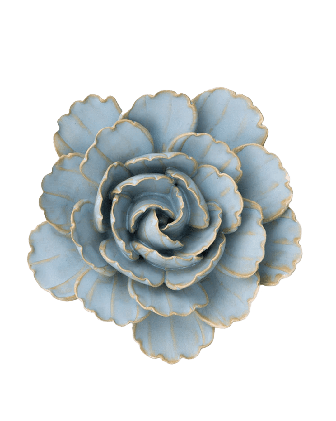 FR11 Robin's Egg Blue Keiko Peony - Chive Ceramics Studio - Ceramic Flowers - Chive Ceramics Studio