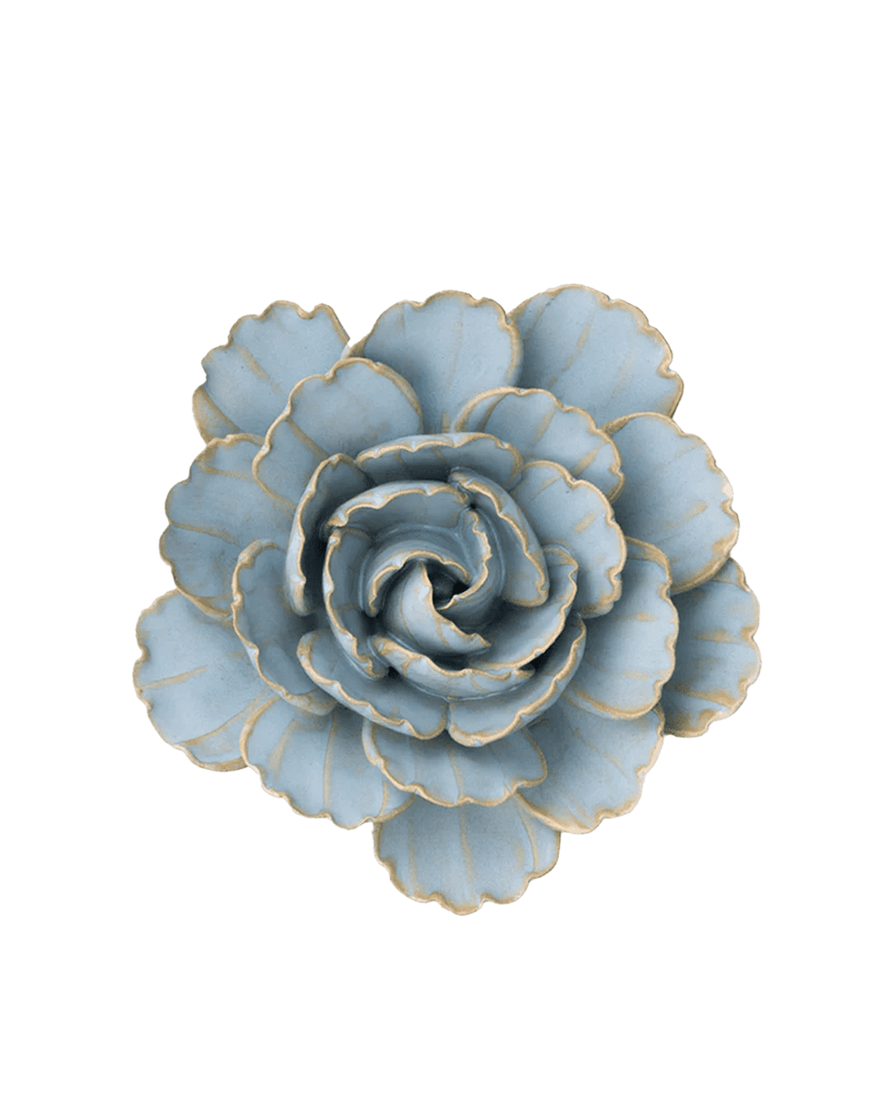 Robin's Egg Blue Peony Ceramic Wall Flower | Chive Robin's Egg Blue Peony Ceramic Wall Flower | Chive