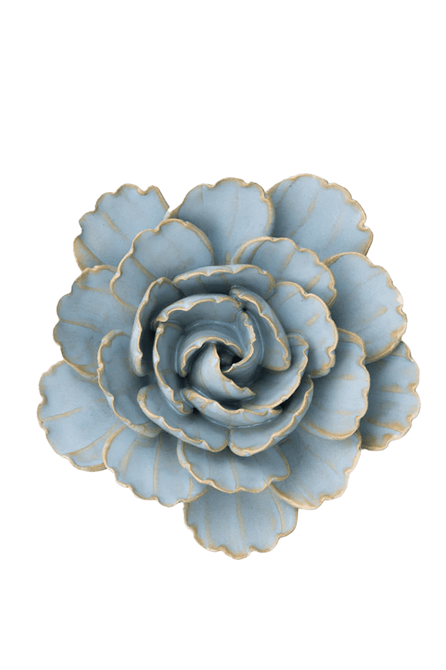 Robin's Egg Blue Keiko Peony - Chive Ceramics Studio - Ceramic Flowers - Chive Ceramics Studio