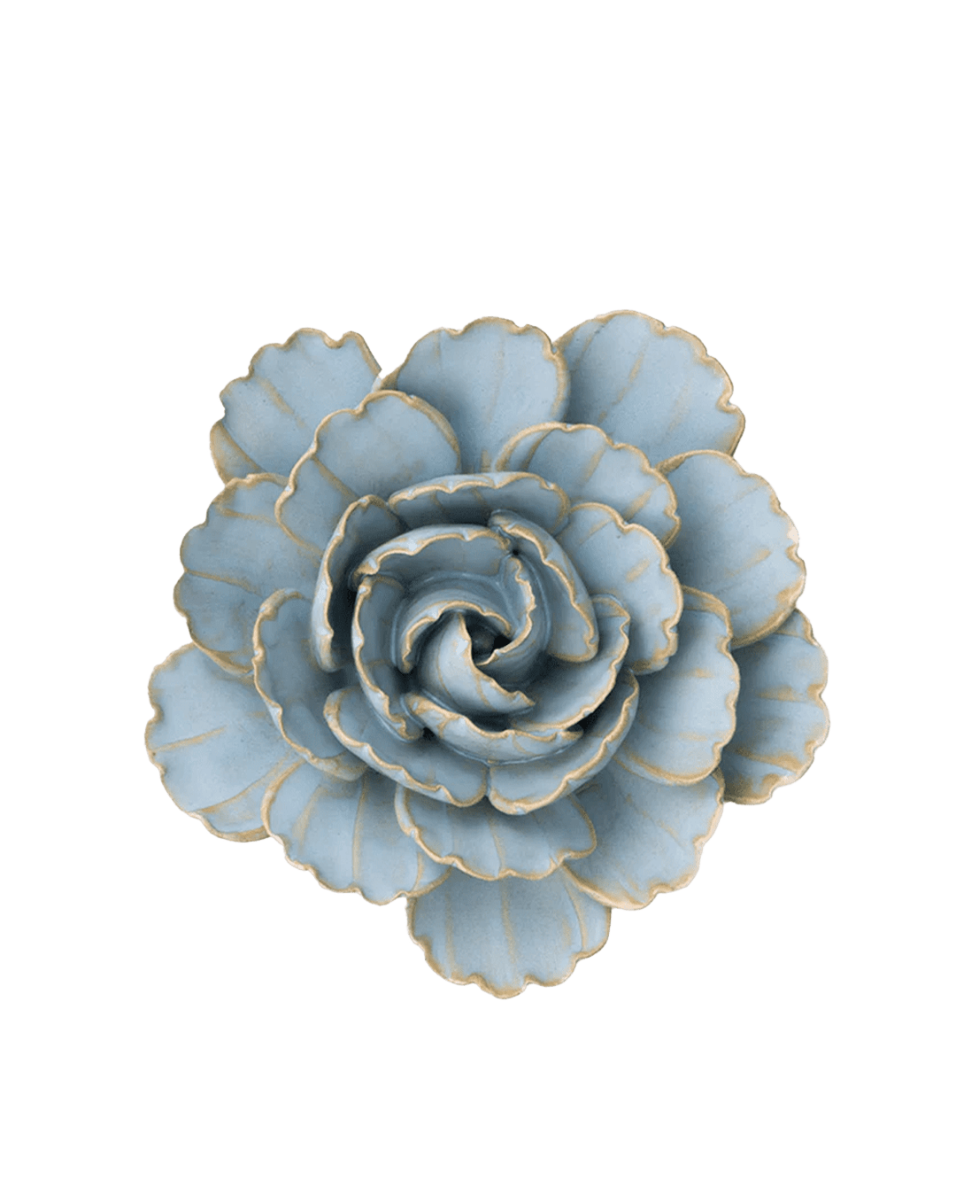 Robin's Egg Blue Keiko Peony - Chive Ceramics Studio - Ceramic Flowers - Chive Ceramics Studio