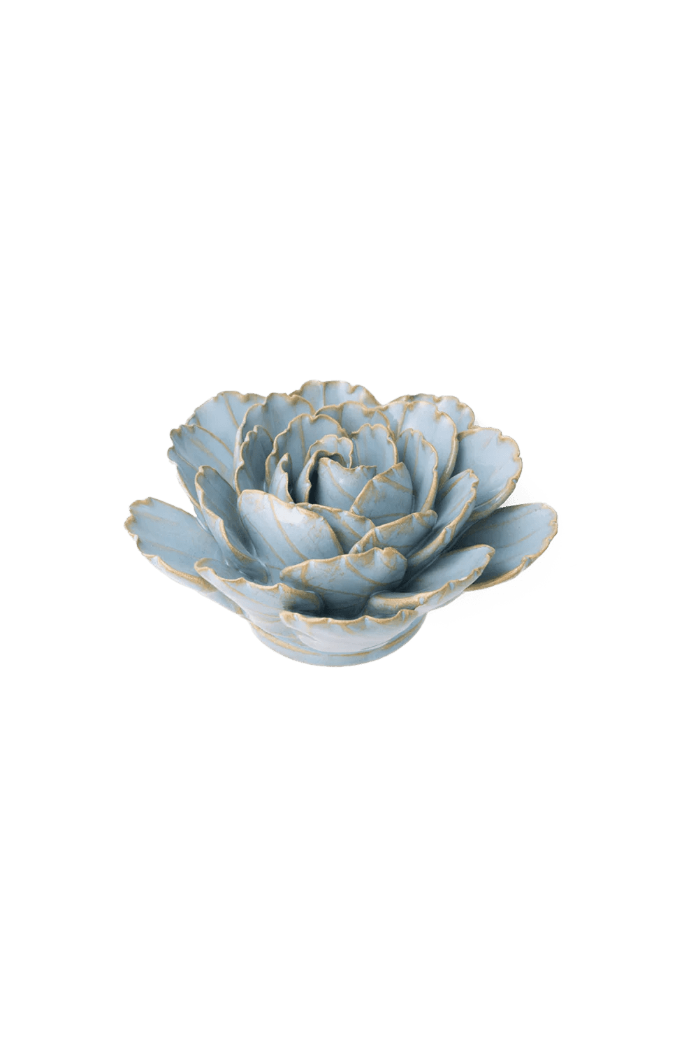 Robin's Egg Blue Keiko Peony - Chive Ceramics Studio - Ceramic Flowers - Chive Ceramics Studio