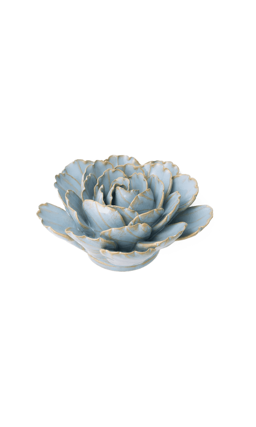 Robin's Egg Blue Keiko Peony - Chive Ceramics Studio - Ceramic Flowers - Chive Ceramics Studio