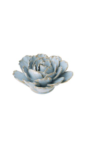 Robin's Egg Blue Keiko Peony - Chive Ceramics Studio - Ceramic Flowers - Chive Ceramics Studio