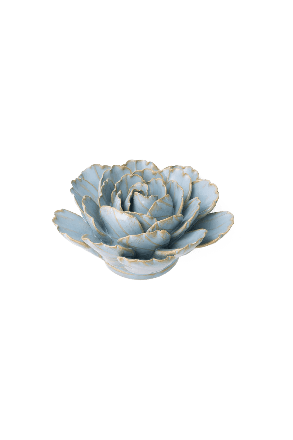Robin's Egg Blue Keiko Peony - Chive Ceramics Studio - Ceramic Flowers - Chive Ceramics Studio