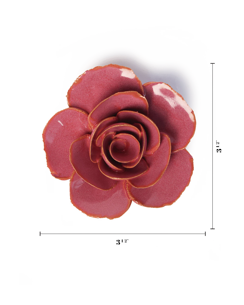 Blush Pink Elegance Ranunculus ceramic wall flower — France collection — designed in Toronto by Chive Studio