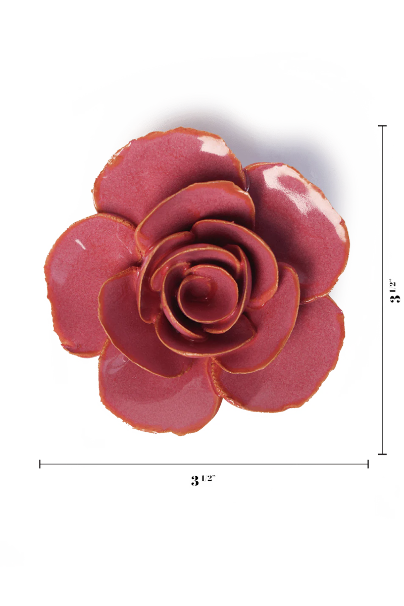 Blush Pink Elegance Ranunculus ceramic wall flower — France collection — designed in Toronto by Chive Studio