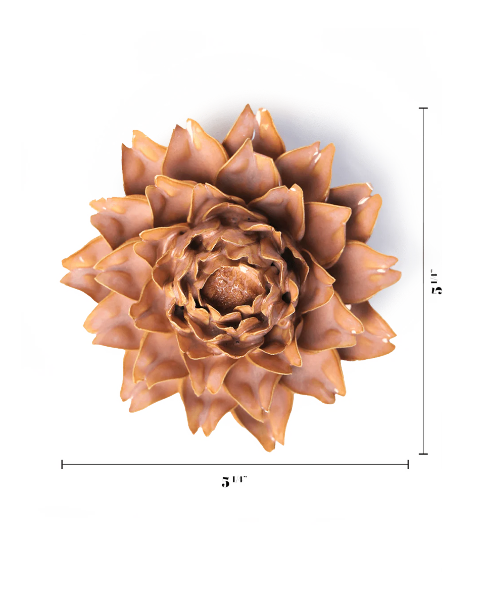 Rose Pink King Protea styled flat on a living room console, Chive Ceramics Studio
