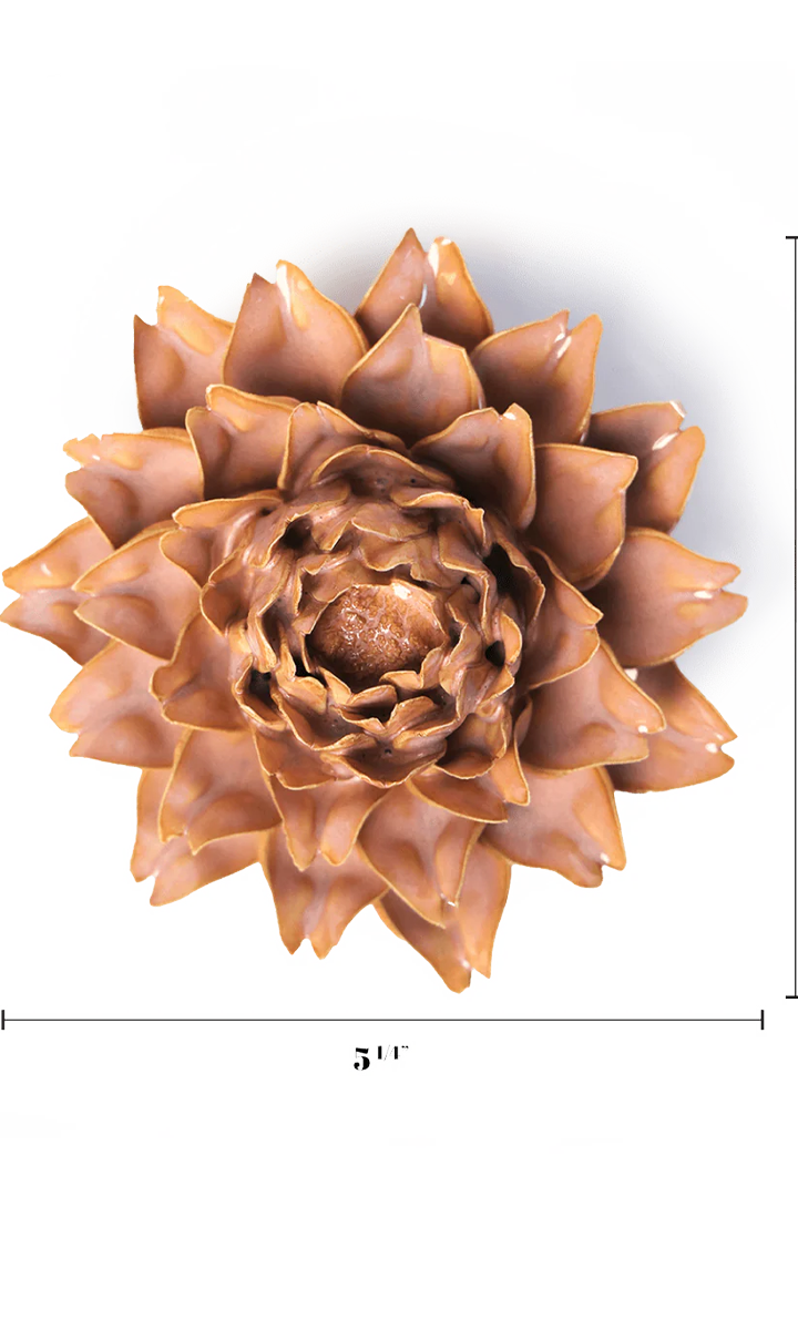 Rose Pink Protea ceramic wall flower — France collection — designed in Toronto by Chive Studio