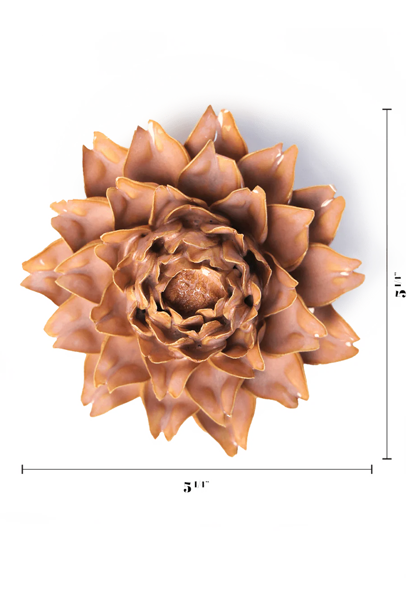 Rose Pink Protea ceramic wall flower — France collection — designed in Toronto by Chive Studio
