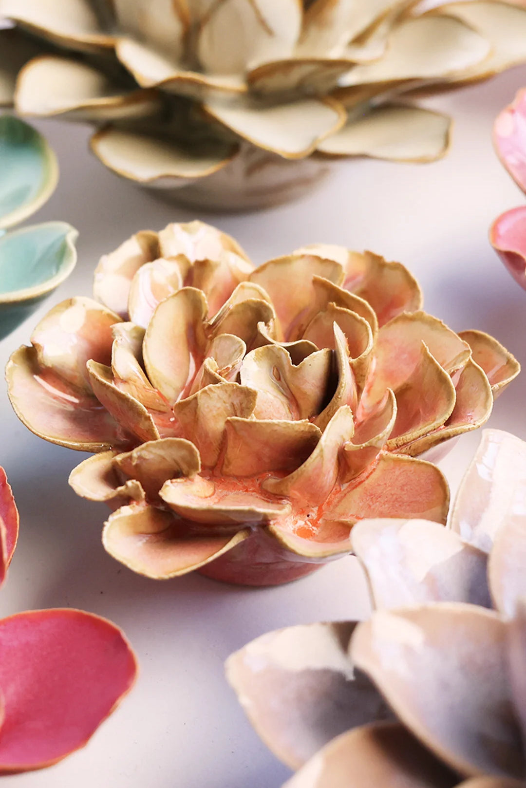 Rose Pink Hawthorn - Chive Ceramics Studio - Ceramic Flowers - Chive Ceramics Studio