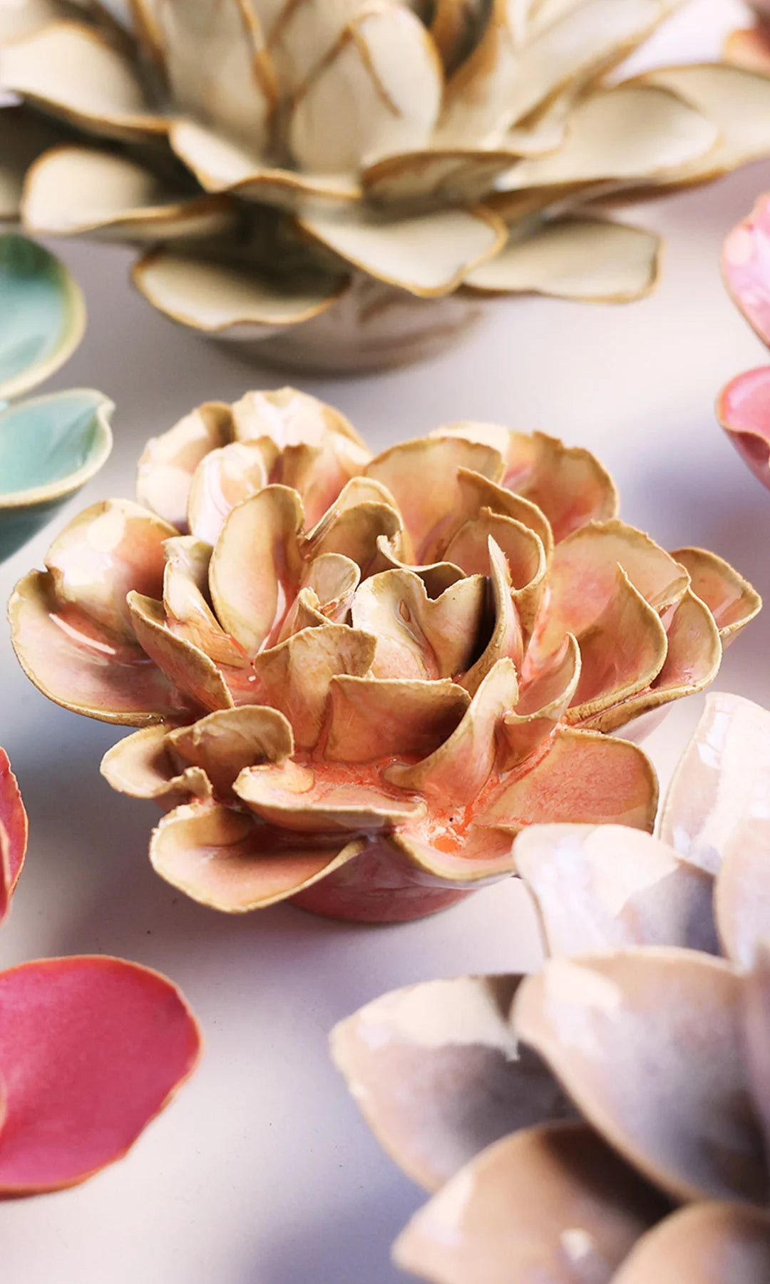 Rose Pink Hawthorn - Chive Ceramics Studio - Ceramic Flowers - Chive Ceramics Studio