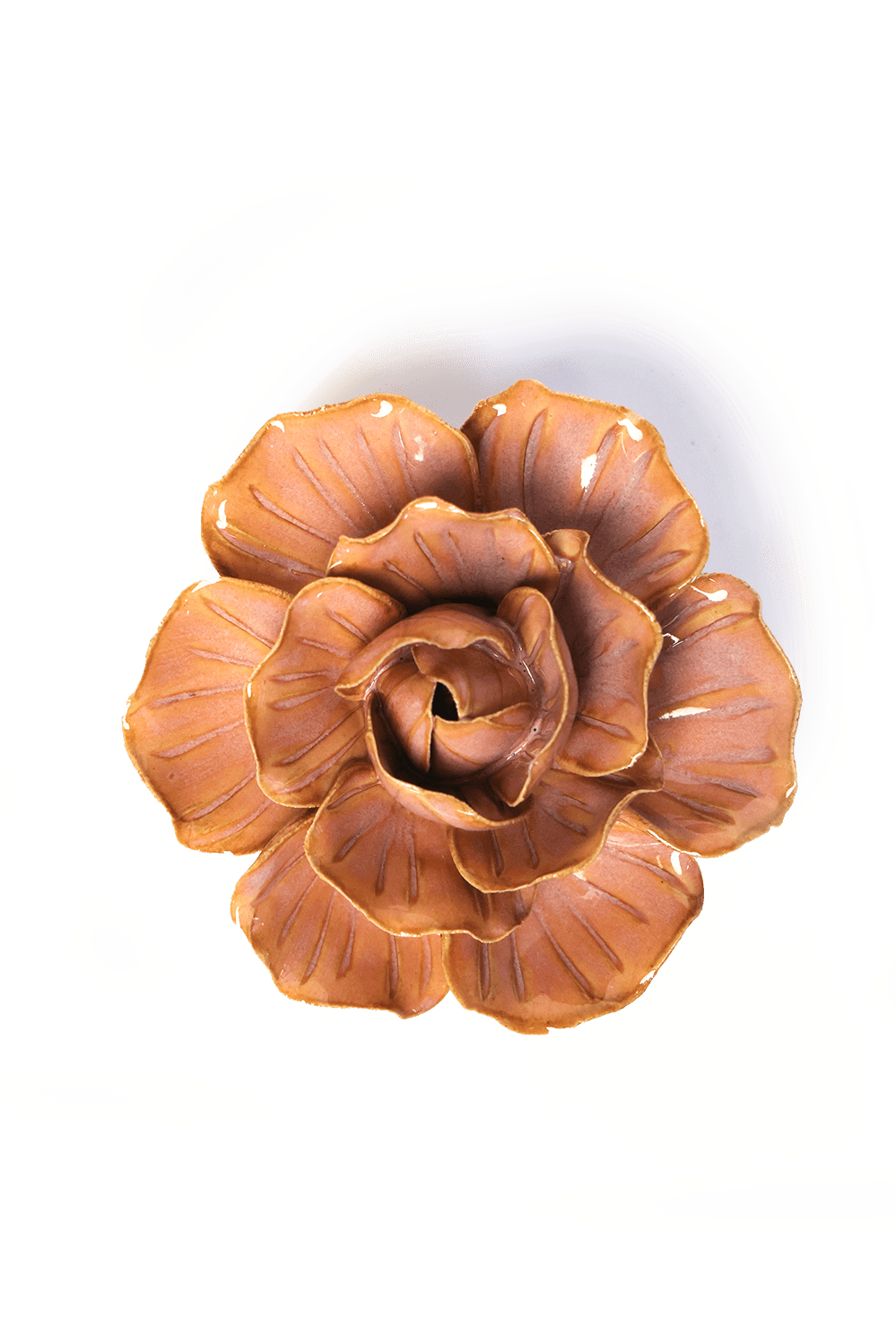 Peach Pink Carnation ceramic wall flower — France collection — designed in Toronto by Chive Studio