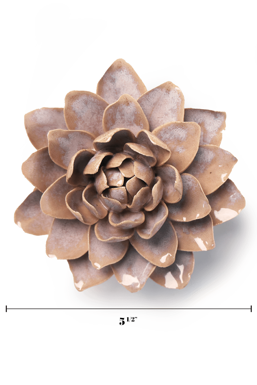 Pink Sand Starbrite Water Lily - Chive Ceramics Studio - Ceramic Flowers - Chive Ceramics Studio