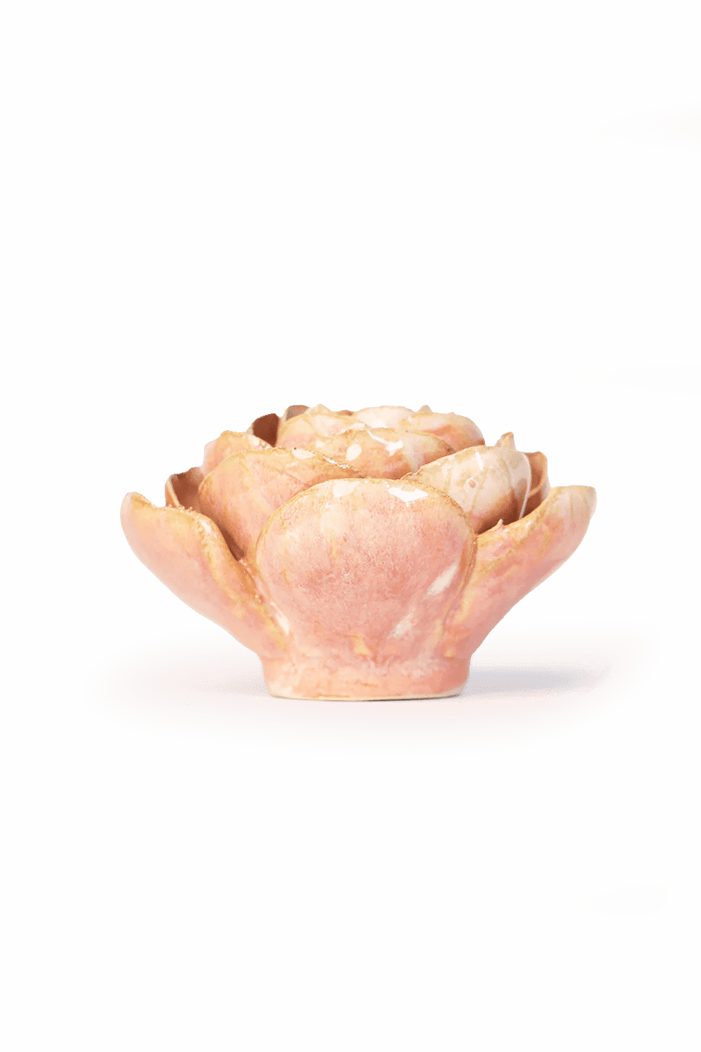 Peach Pink Peony ceramic wall flower — France collection — designed in Toronto by Chive Studio
