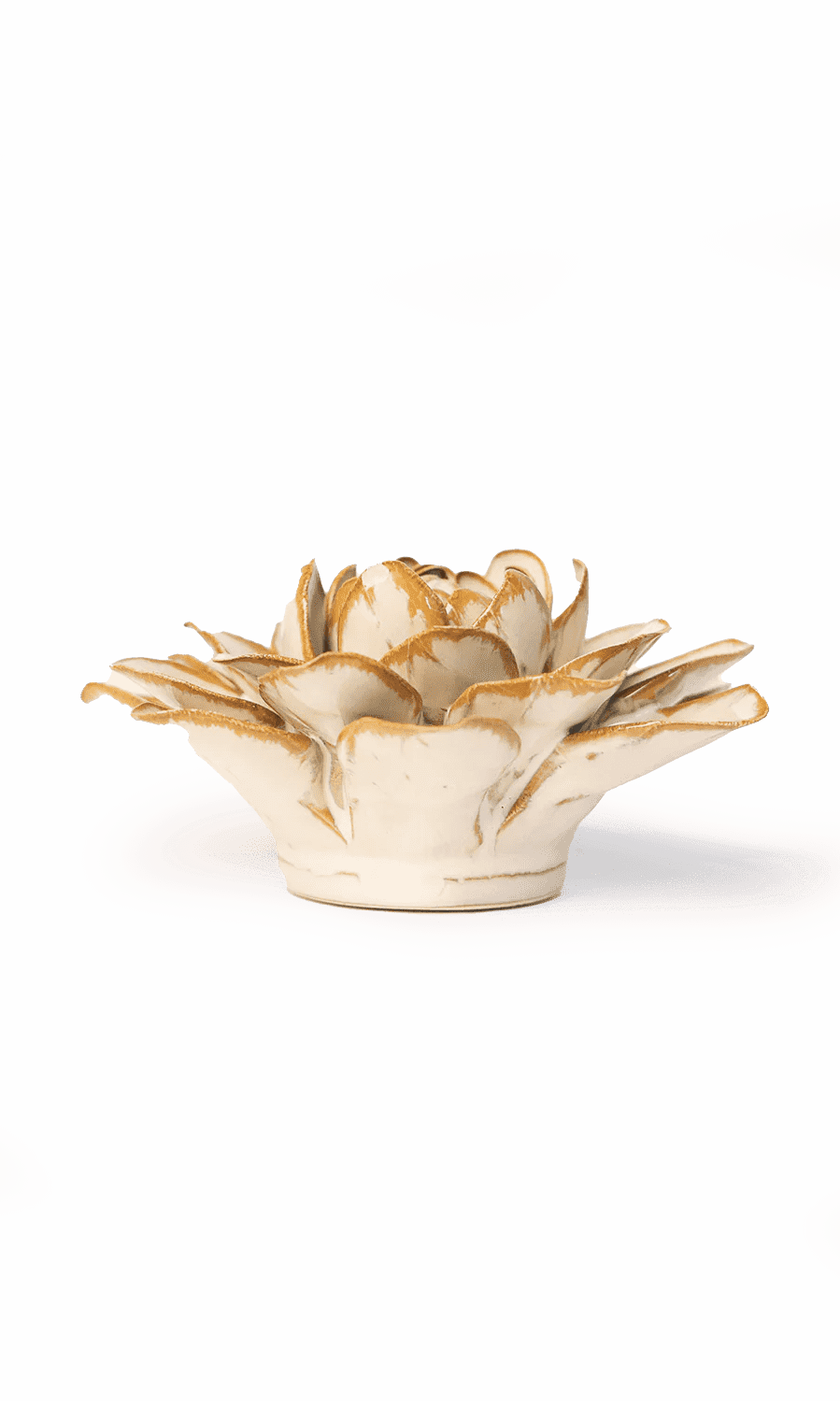 Oatmeal Water Lily ceramic wall flower — France collection — designed in Toronto by Chive Studio