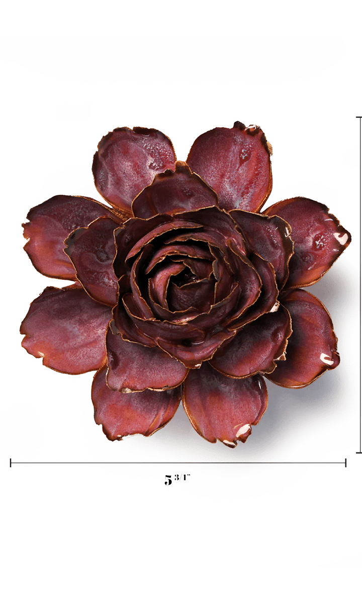 Dewberry Camellia ceramic wall flower — France collection — designed in Toronto by Chive Studio