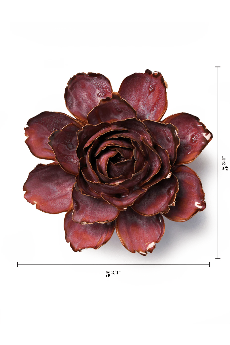 Dewberry Camellia ceramic wall flower — France collection — designed in Toronto by Chive Studio