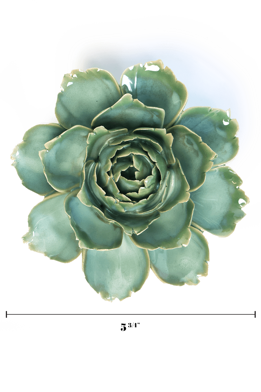 Milk Teal Camellia - Chive Ceramics Studio - Ceramic Flowers - Chive Ceramics Studio