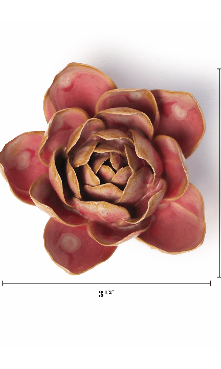 Rose Quartz Narcissus ceramic wall flower — France collection — designed in Toronto by Chive Studio