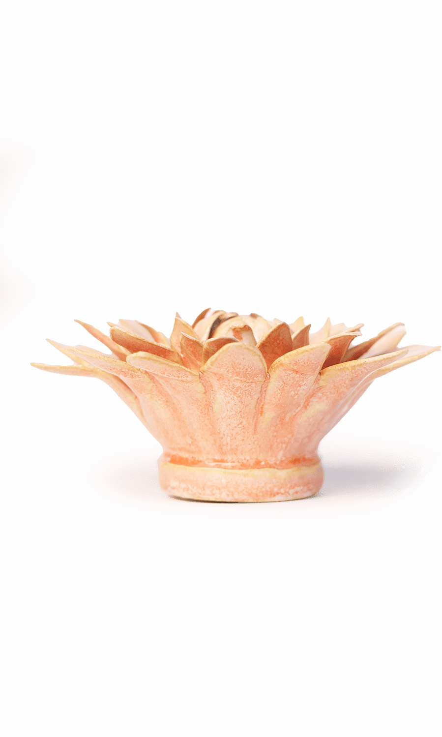 Peach Pink Strawflower ceramic wall flower — France collection — designed in Toronto by Chive Studio