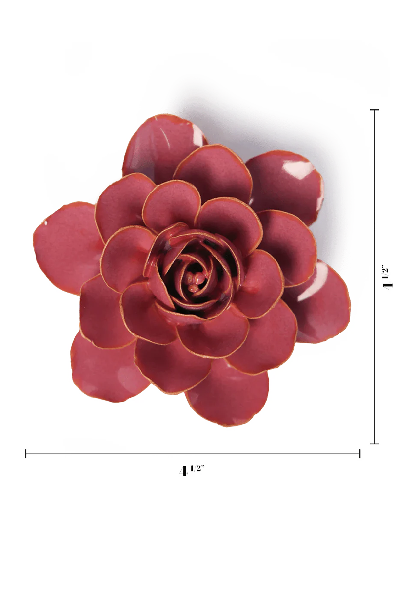 Blush Pink Begonia ceramic wall flower — France collection — designed in Toronto by Chive Studio