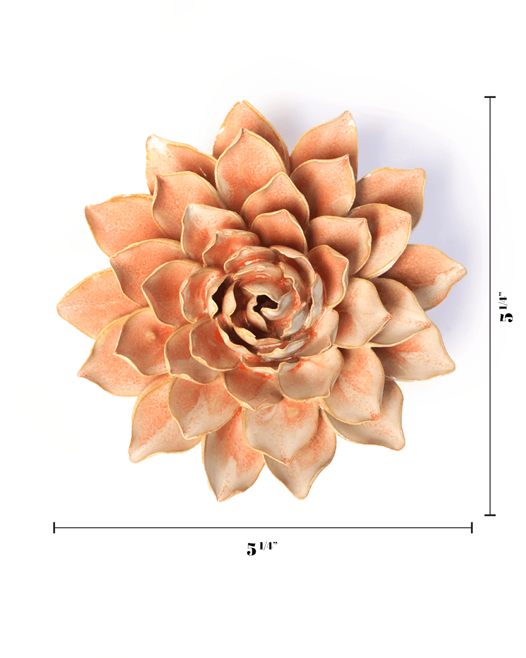 Peach Pink Madonna Azalea - Chive Ceramics Studio - Ceramic Flowers - Chive Ceramics Studio