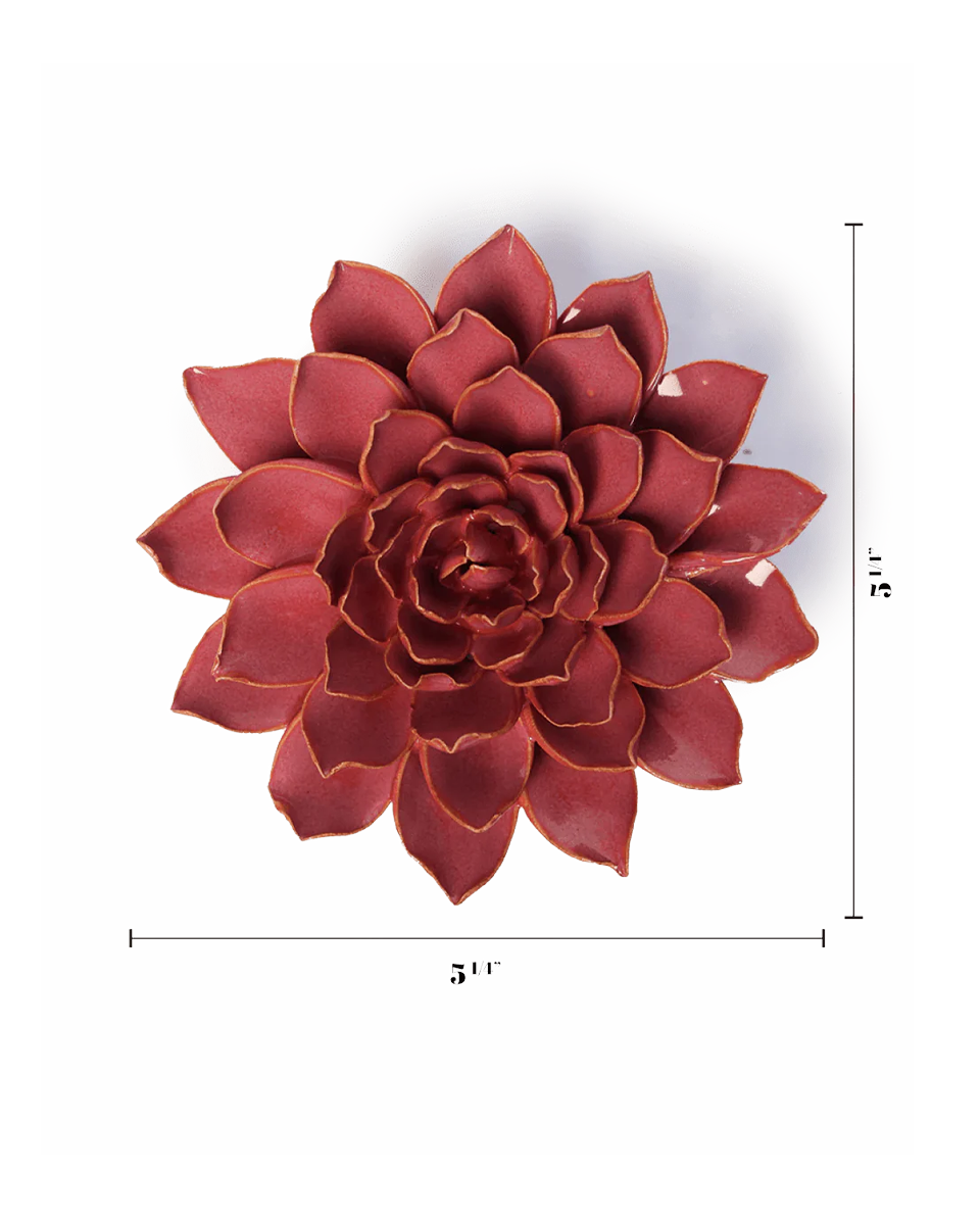 Blush Pink Madonna Azalea ceramic wall flower styled display — France Collection